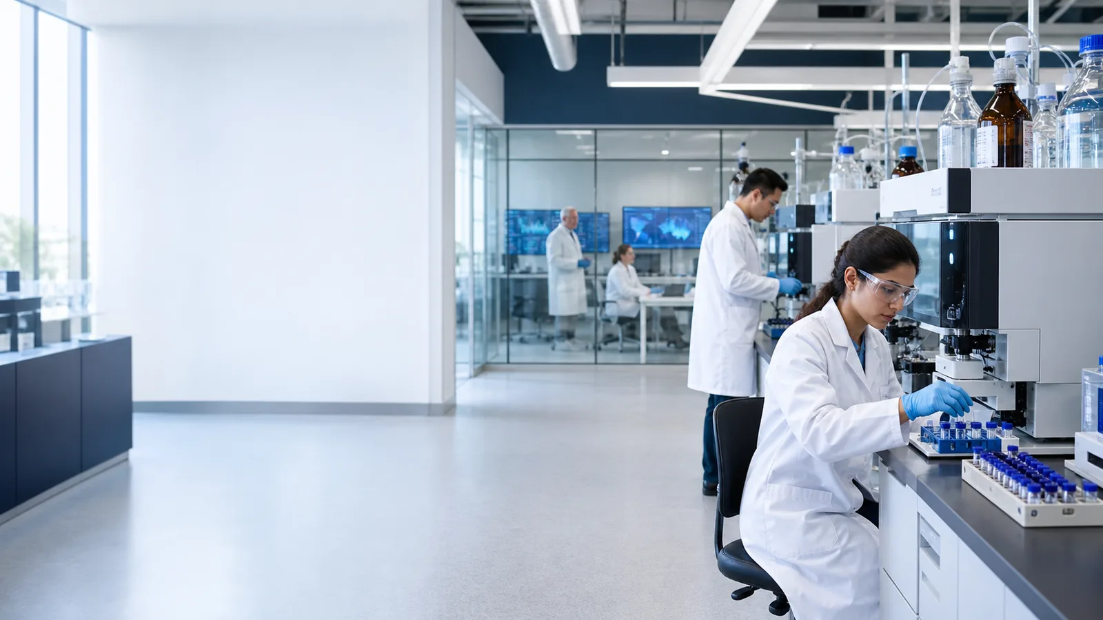 Modern analytical laboratory operating on a connected enterprise LIMS platform